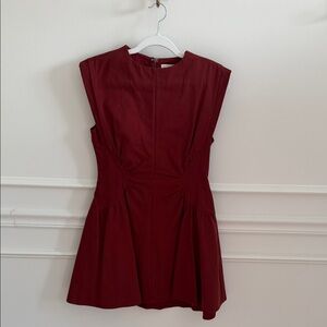 Crimson Red Sleeveless Mini Dress
